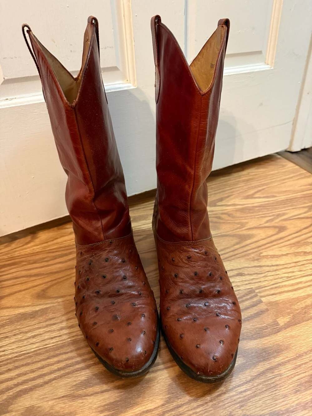 Lorenzo Banfi Milano Ostrich Leather Western Cowboy Boots size 10 M - Picture 1 of 8